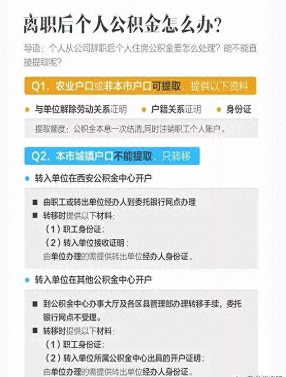 离职后个人公积金如何提取？